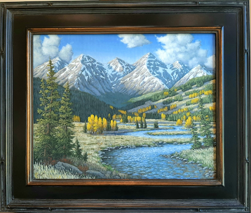 Click to view detail for Meandering Out Of The Mountains 16x20 $1300